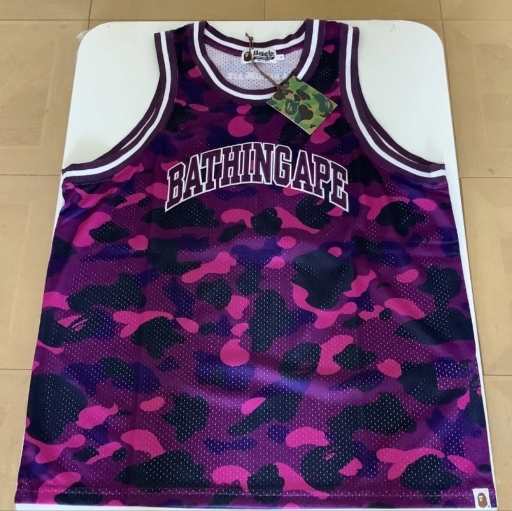 Bape Purple and Pink Camo JERSEY Tank Top